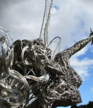 stainless steel fairy sculptures